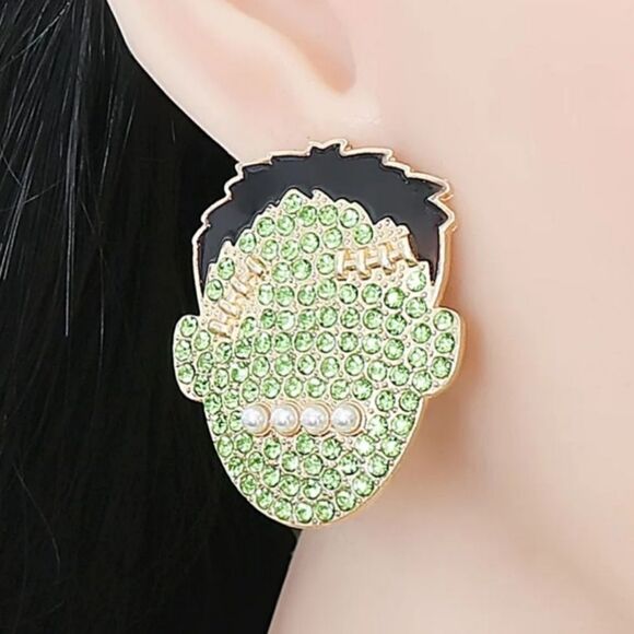 New BAUBLEBAR Frankenstein rhinestone earrings - Picture 2 of 9